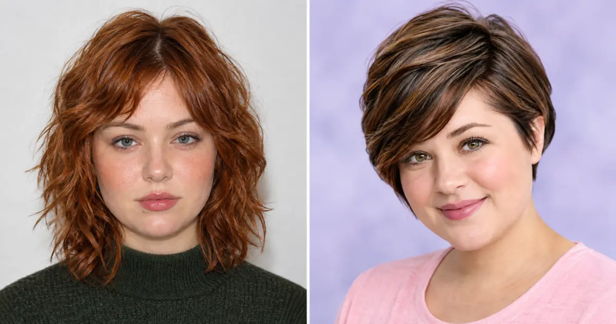 15 flattering haircuts for round faces