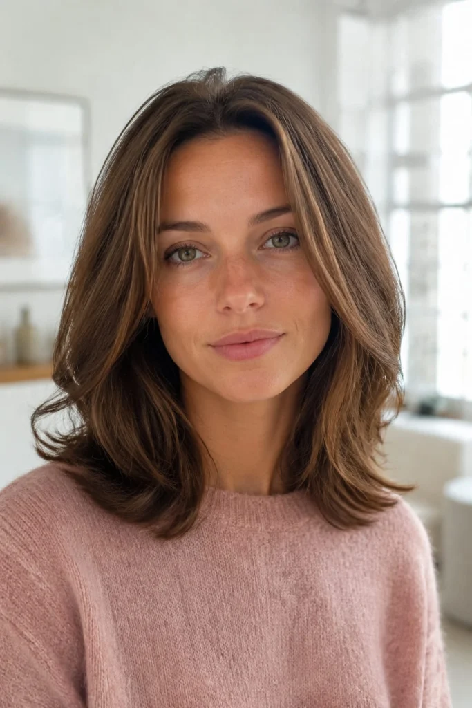 C-Curl Blowout with Mid-Length Layers (Medium Density)