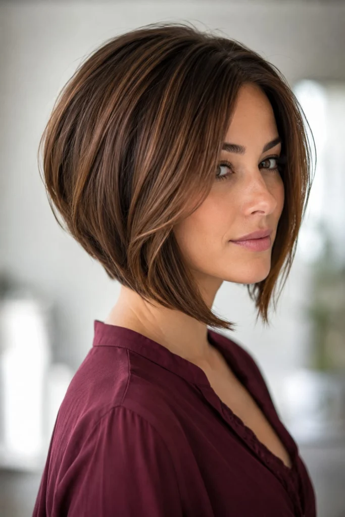 Inverted Bob with Soft Layers — Medium Density
