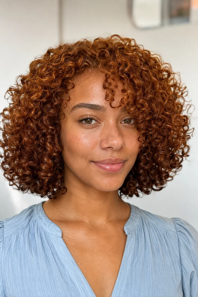 The Defined Curly Bob for 3B–3C Hair