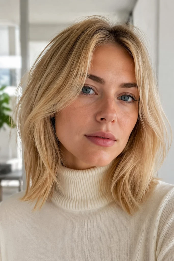 Wispy-End Layer Blowout (Fine Hair)