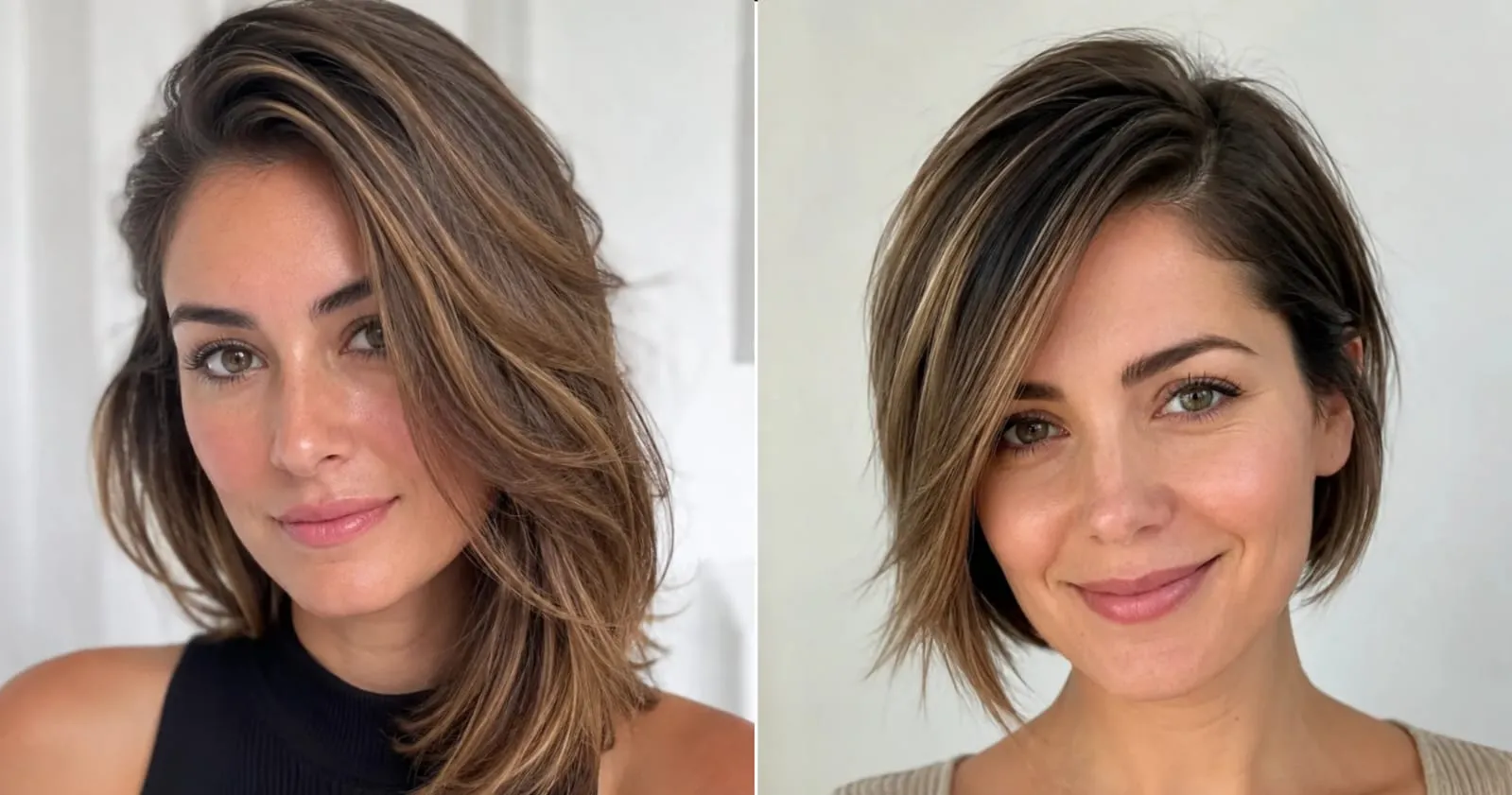 15 side part hairstyles for women showing deep, soft, and natural part variations